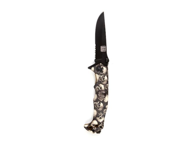 Hovedbilde Knife skull & clip black ivory, kniv
