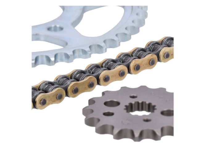 Hovedbilde JT/TSUBAKI SPROCKET AND CHAIN KIT, 520 ALPHA GOLD X-RING, JT/TSUBAKI ...