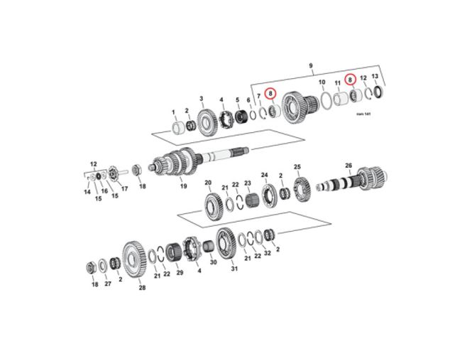 Hovedbilde Needle bearing, transmission