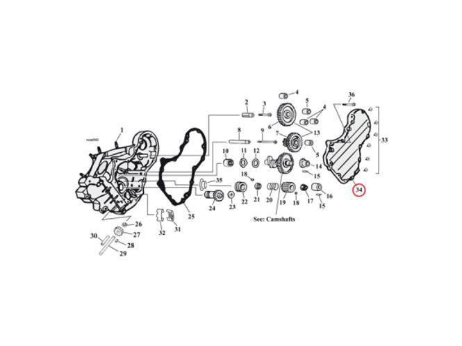 Hovedbilde TRANSMISSION END COVER 06-17(NU)Dyna; 07-23 Softail,; 07-23 Touring