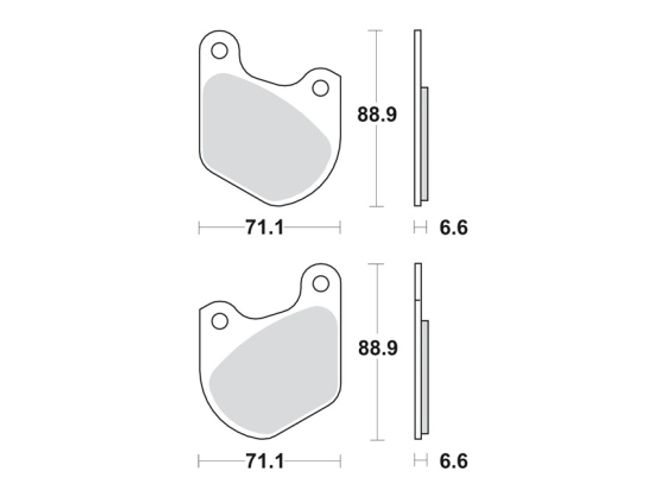 Hovedbilde Bremseklosser  Front: 80-83 FLT(NU) Rear: XL 79-81