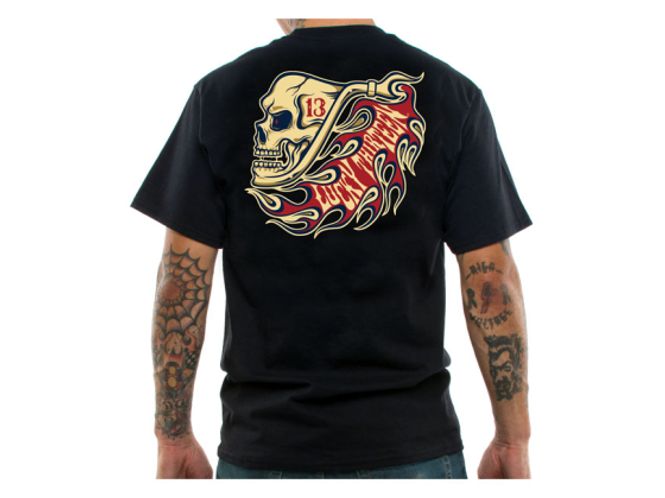 Hovedbilde Lucky 13 The Pipe Skull T-skjorte herre
