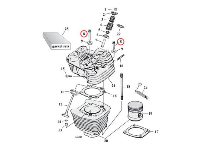 Hovedbilde CYL HEAD BOLT KIT, COLONY CYL HEAD BOLT KIT