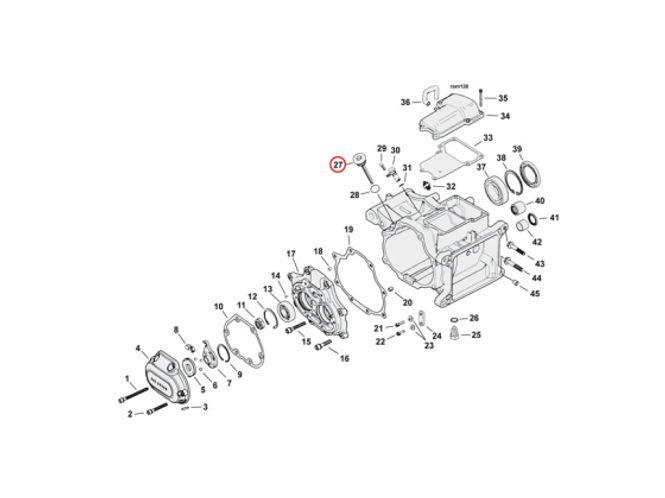 Hovedbilde Transmission fill plug. round head, olje tappe plugg