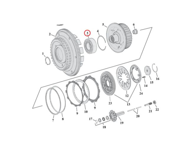 Hovedbilde Lager, CLUTCH HUB (DOUBLE ROW)  90-10 B.T.