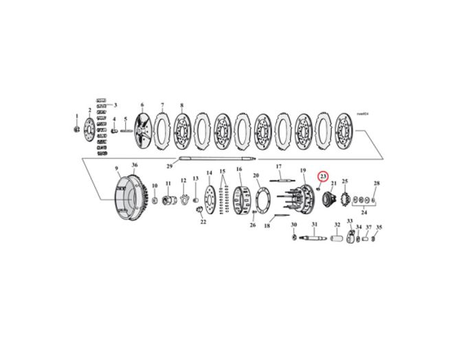 Hovedbilde WOODRUFF KEYS,41-L84 FL, FX, FXST; L84-E85 FLT, FXR 