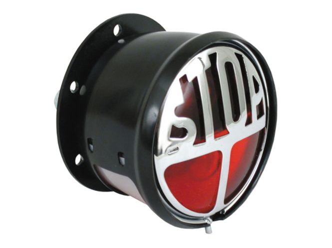 Hovedbilde Stop taillight. Black. Red lens, Baklampe