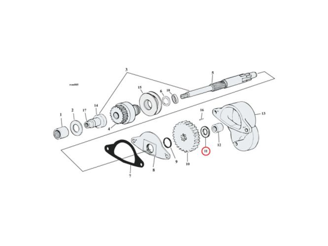 Hovedbilde THRUST WASHER, STARTER SHAFT HOUSING  65-71 FL; 67-80 XL