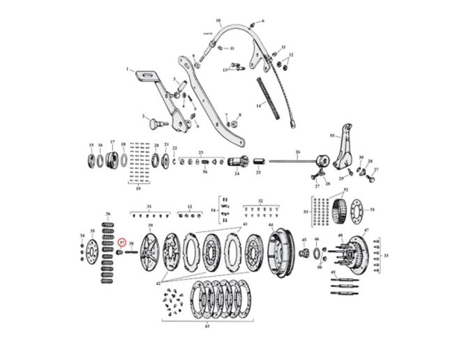 Hovedbilde LOCK NUT, CLUTCH ADJUSTING SCREW